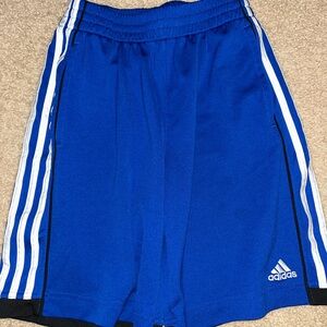 Adidas Boys Royal Blue Athletic Shorts